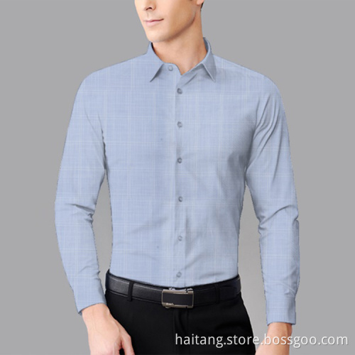 Check Cotton fabric close Microfiber Fabric Sedate Shirt